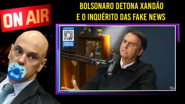 ALEXANDRE DE MORAES SENDO EXPOSTO NO FLOW POR BOLSONARO ! Inquérito das Fake News