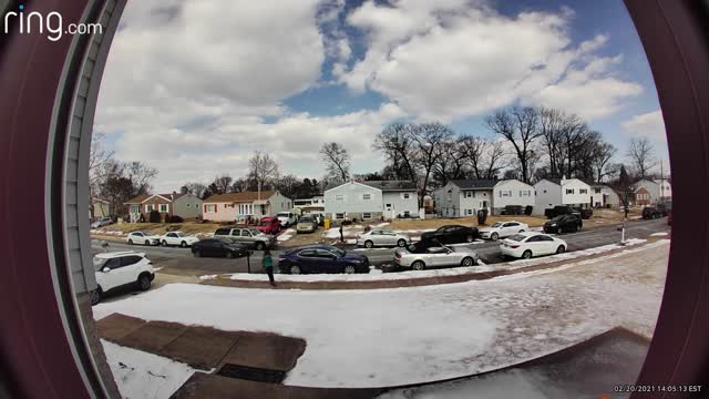 Slipping and Sliding Down Icy Lawn