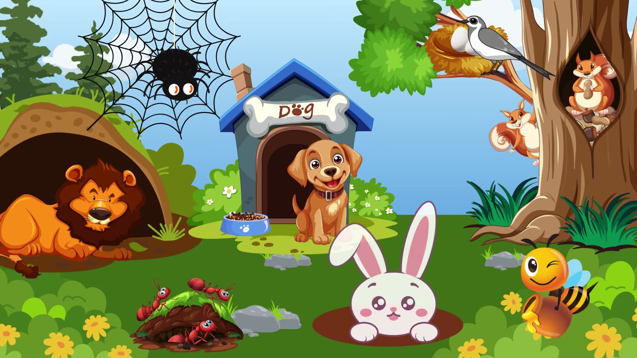 Animal Habitat _ Animals and Their Homes _ Animal Video for Kids _ Toddlers Educational Video