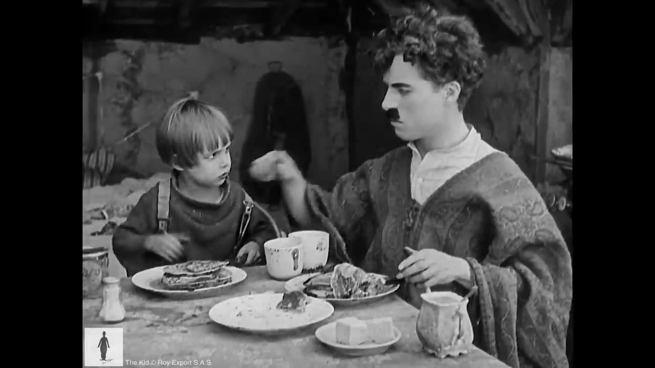 Charlie Chaplin "The kid Pan cake Scene"