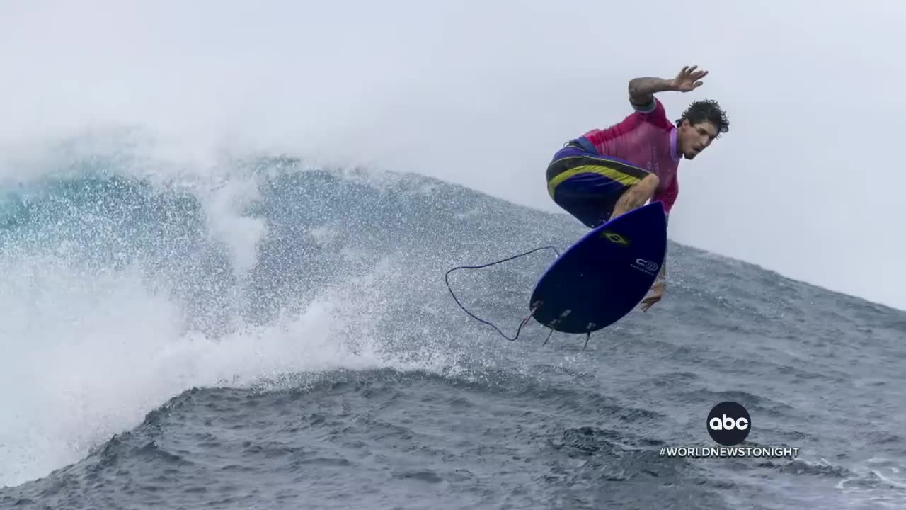 Viral photo of Olympic surfer’s midair celebration