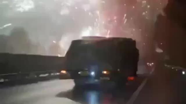 A truck road accdant 😭😭