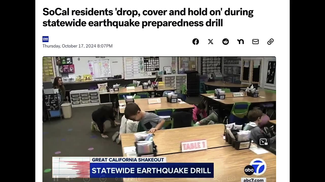 NATIONWIDE EARTHQUAKE TSUNAMI DRILLS ARE BEING RUN SOMETHING BIG MAN MADE IS COMING