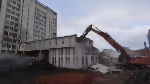 demolition of the Faraday link bridge on North Campus