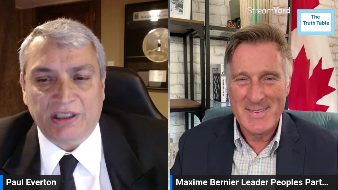 The Truth Table Episode 28: With special guest; Maxime Bernier, leader of the PPC party