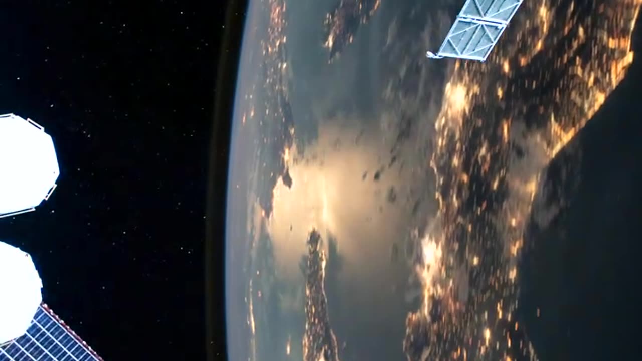 earth, international space station in the same video
