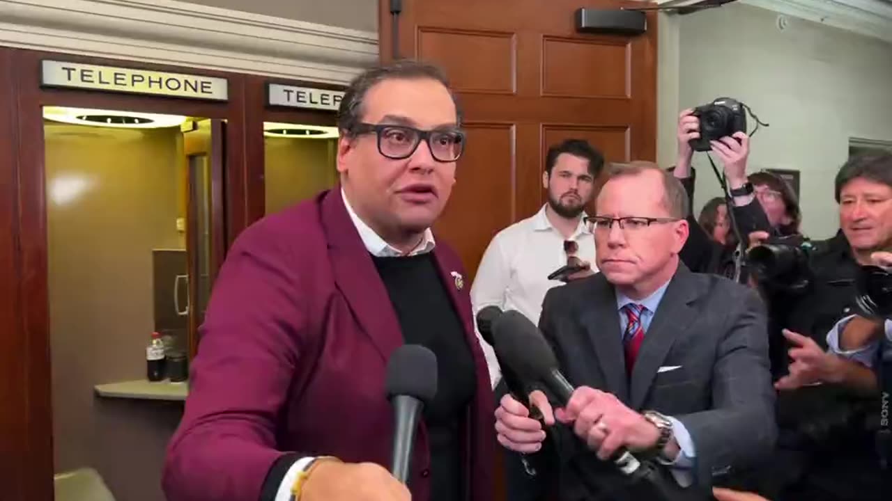 🚨WHOA! —Congressman George Santos screaming on Capitol Hill.