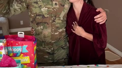 Soldier finds out he's going to be a father on his birthday 🥹 part 1