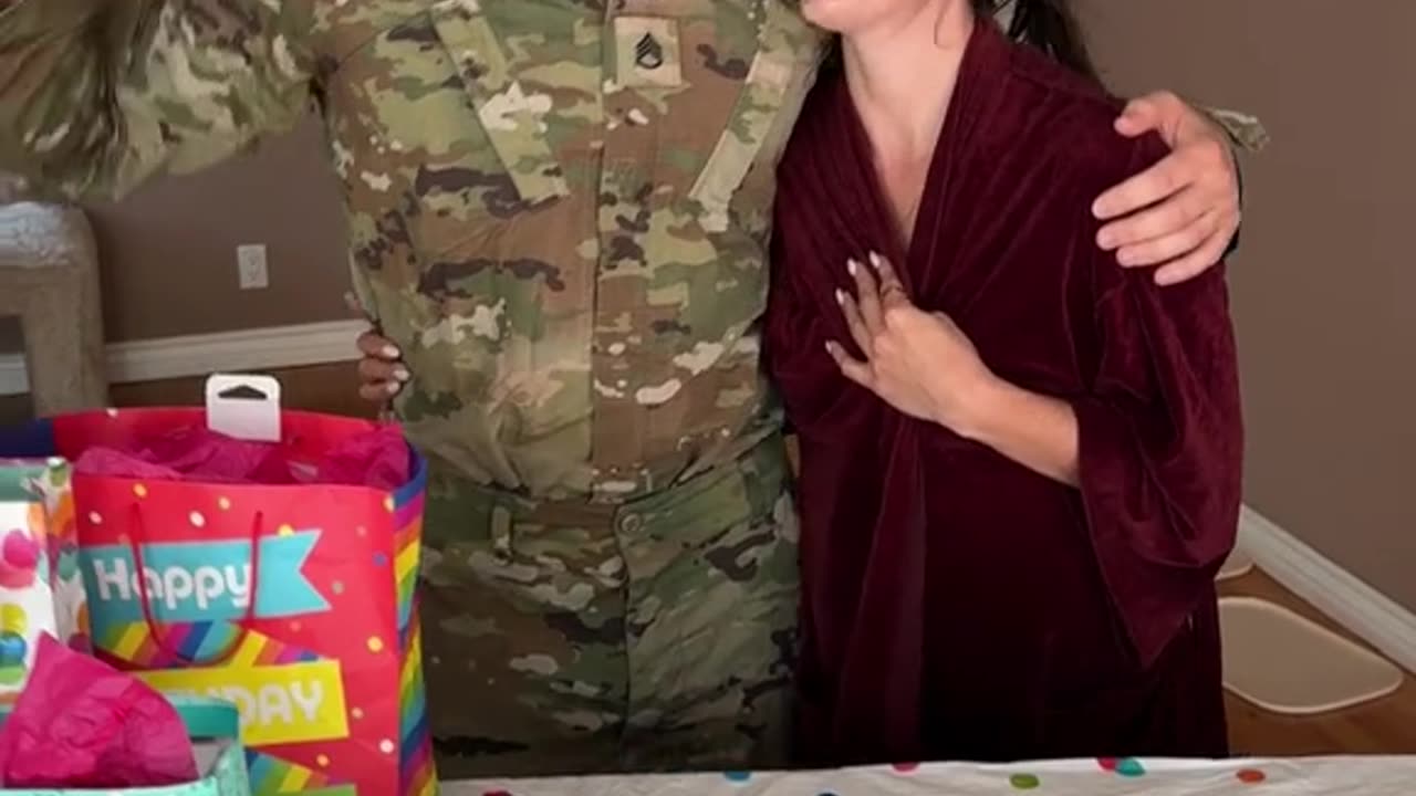 Soldier finds out he's going to be a father on his birthday 🥹 part 1