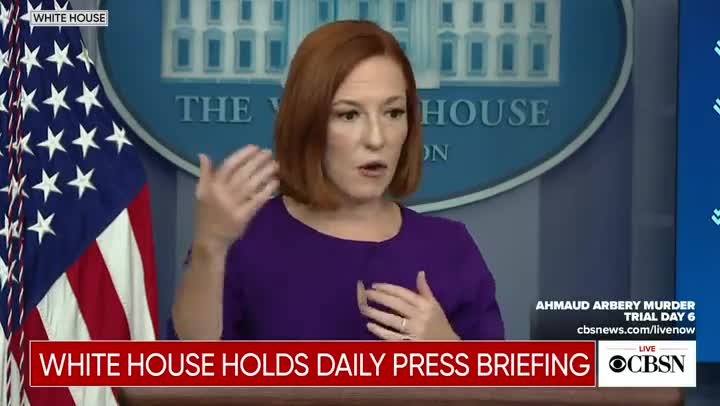 Psaki: "Our view is that the rise in gas prices over the long term makes an even stronger case for doubling down our investment and our focus on clean energy options."