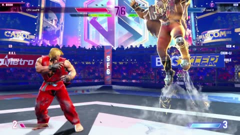Street Fighter 6 - CPU Bison VS Luke Team Battle Hardest Difficulty