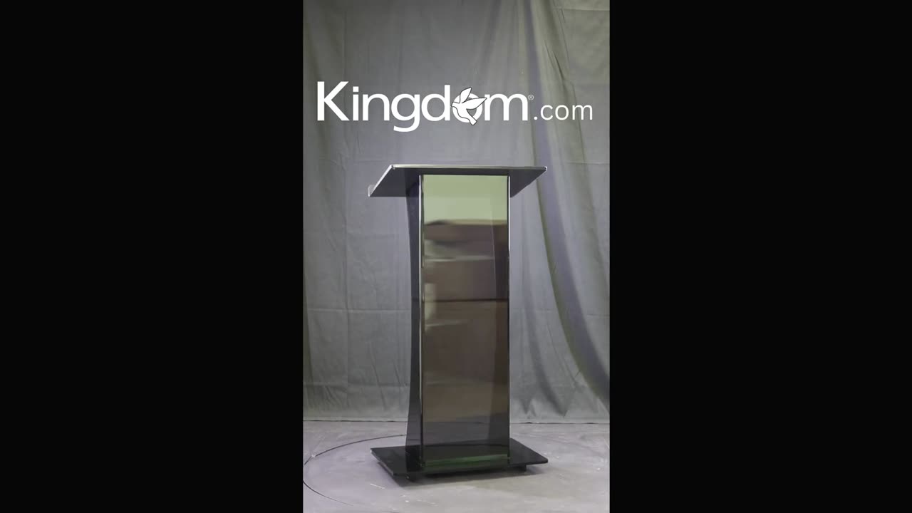 Madison Acrylic Lectern Smoke Gray - KL1MSG