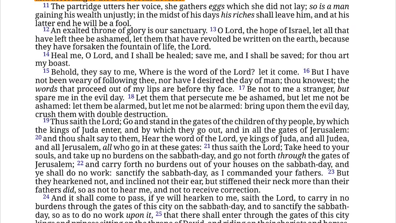 Jeremiah 17 When and How Did The KJV Fix this?