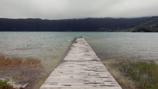 Waterside Jetty in Stormy Weather