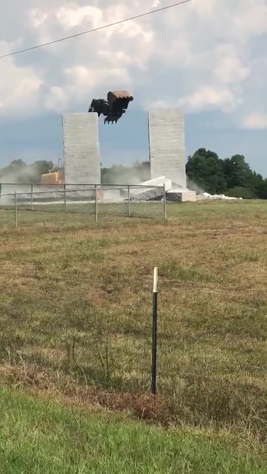 Georgia Guidestones GONE!!! With their "reign of terror"