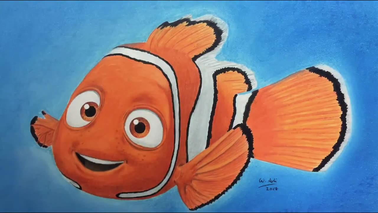 10 Drawing Nemo (Finding Nemo) - Timelapse