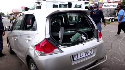 WATCH | Piet Retief protesters stone 86-year-old man’s car