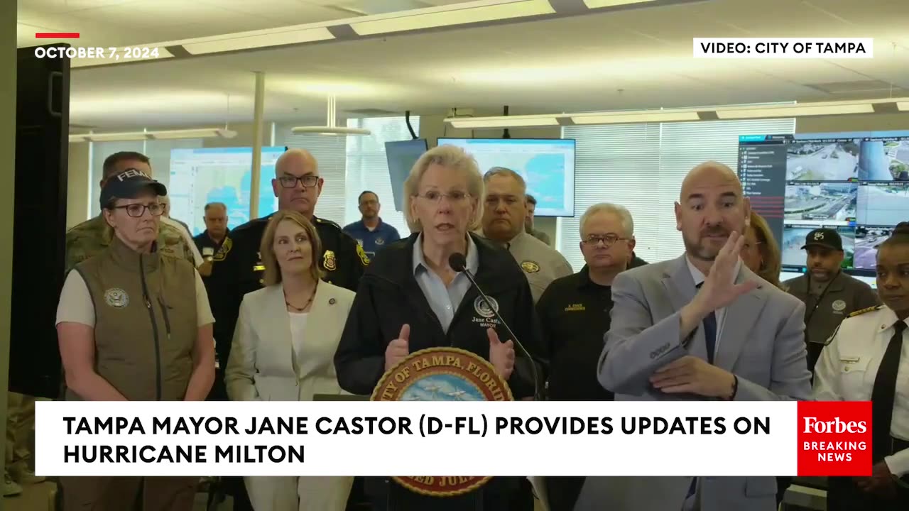 BREAKING- Tampa Mayor Jane Castor Calls On Tampa Bay Residents To Evacuate As Hurricane Milton Nears