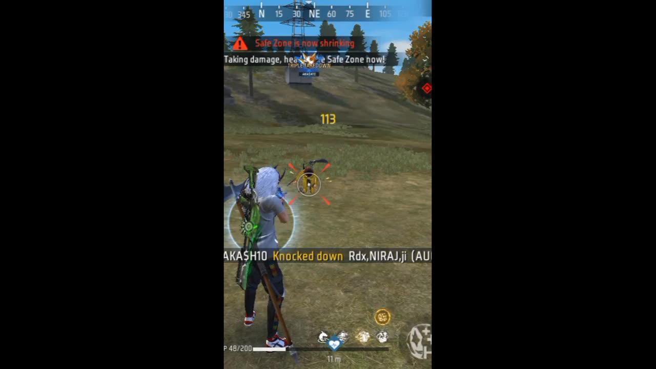 #1vs 4 free fire max rush gameplay #fF #battleroyalegame #gaming #allstarscrubz #garenafreefire 👿