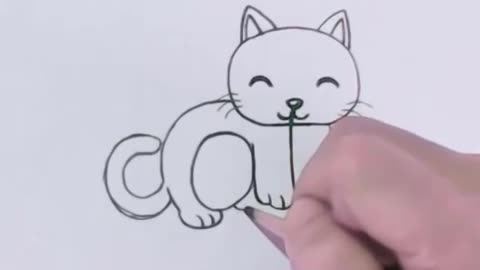 Desenhar gato, da palavra gato (em inglês)