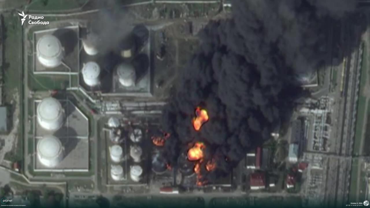 🔥👀 Satellite images of oil depot in Feodosia and fire rn!