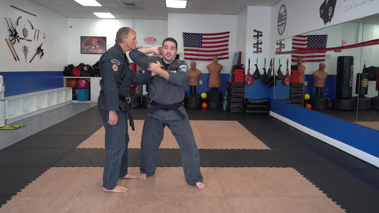 Correcting common errors executing the American Kenpo technique Conquering Shield
