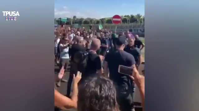 Italian Police STAND DOWN In Solidarity With Protesters