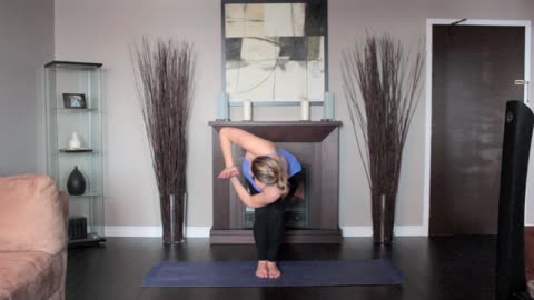 yoga - chair pose twist left