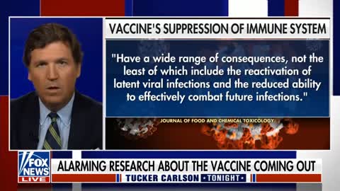 Tucker Carlson "likely the vaccine might suppress the immune system"