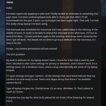 I have my first job interview in 2 years tomorrow but I dont know how to turn my camera permissions