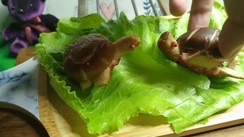 Cute Shiitake Mushroom Cuisine Mini Turtle