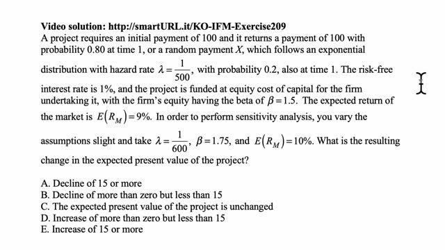 Exam IFM exercise for February 19, 2021