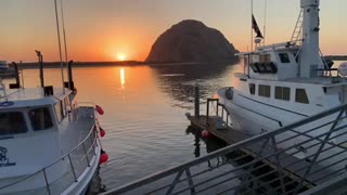 Sunset at Morrow Bay in California