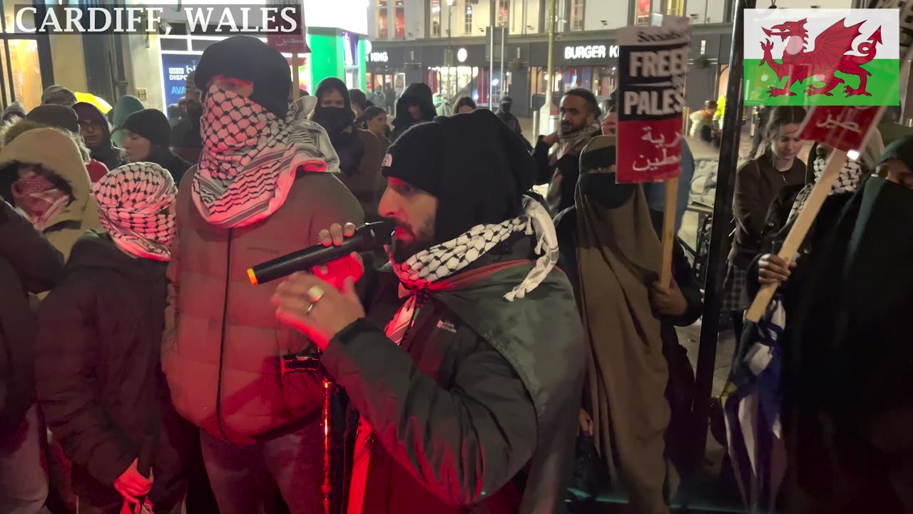 Rafah under attack. Pro-Palestinian March 2 Cardiff South Wales