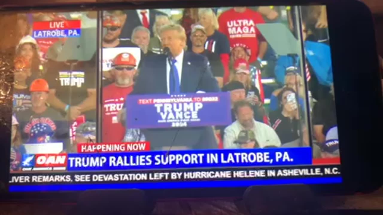 🦅 OANN president Donald Trump rallies Latrobe Pennsylvania Saturday 06:31 pm