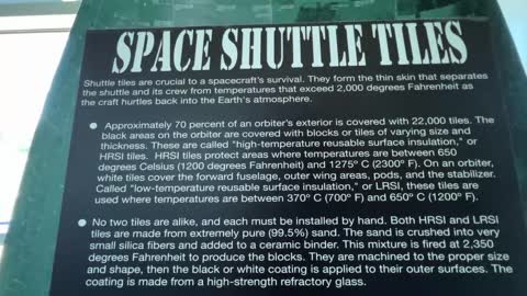 HEAT SHIELD TILES FROM THE SPACE SHUTTLE