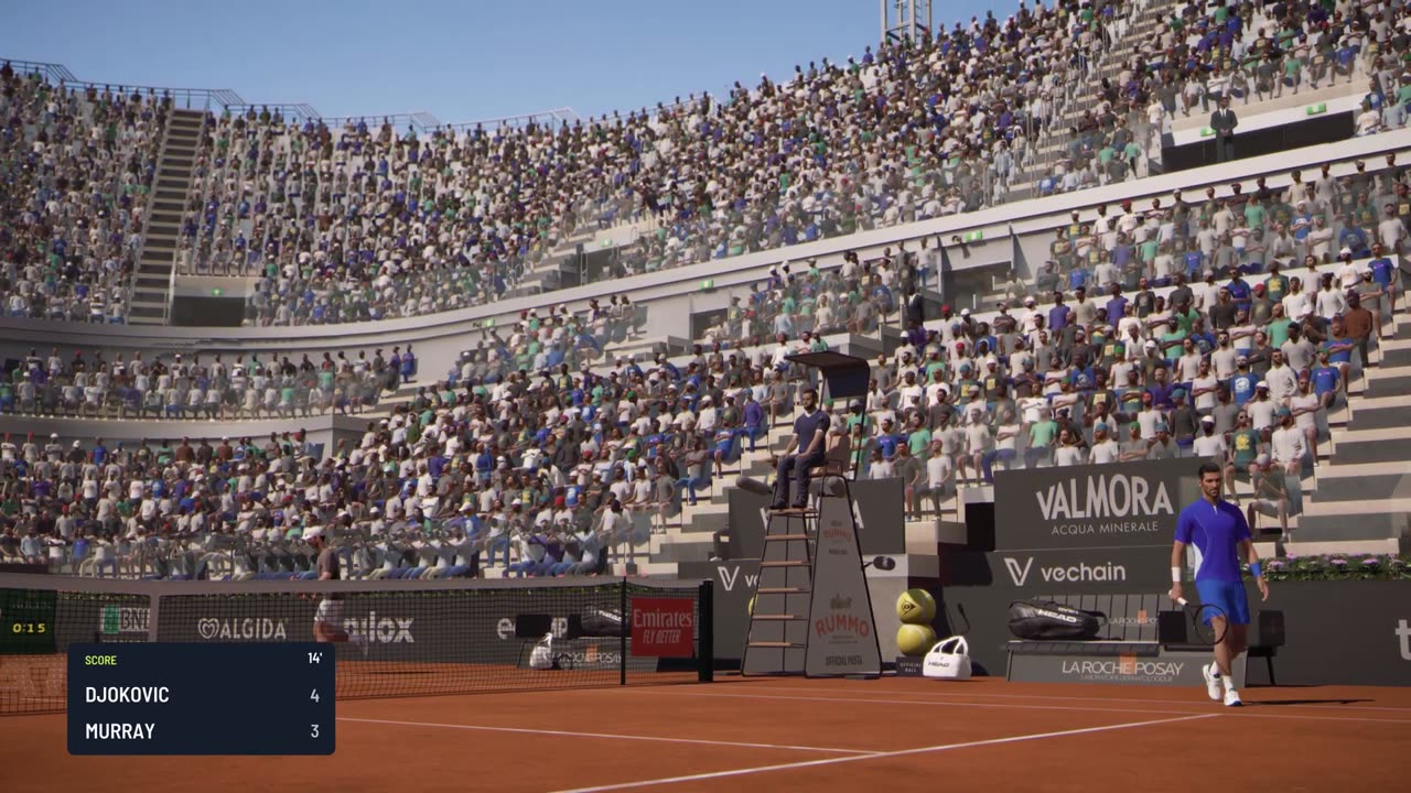 TIEBREAK - Novak Djokovic Vs Andy Murray I Rome Masters I Expert Difficulty