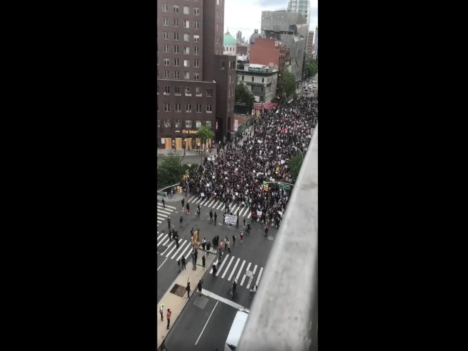 Greenwich Village Demonstration from the window of my neighbor - June 20, 2020