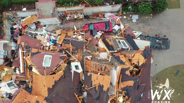 Significant tornado damage near Birmingham, Al Eagle Point Subdivision