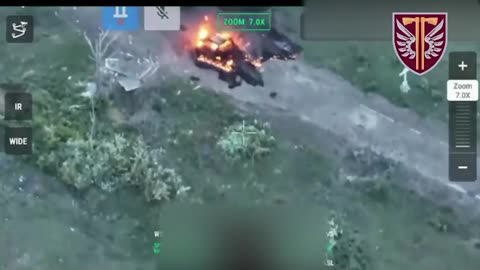 Russian T80 Tank Hits a Mine