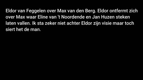 2022-01-22 Eldor van Feggelen haalt Legitimatie terug en spreekt steun richting Max uit