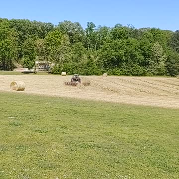Getting ready to bale the hay.