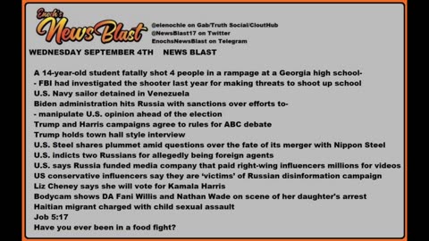 Wednesday September 4, 2024. News Blast.