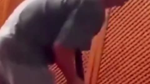 Mesut Ozil was caught on camera while cleaning a mosque