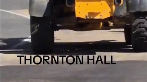 📍Thornton Hall Surreal. Work has gotten underway to build the border fence