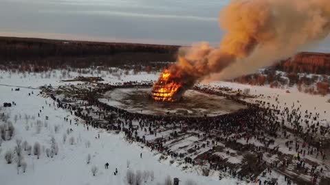 A Russian artist re-created Babel and burned it down for the world to see.