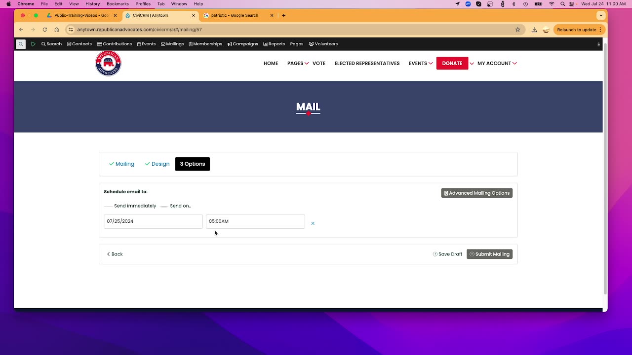 How to create and send mass email