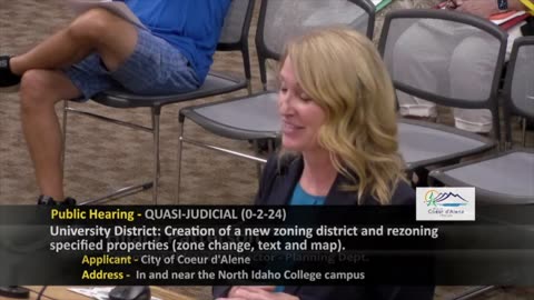 CDA Planning and Zoning - RE: Rezone of North Idaho College - 8/13/24