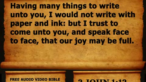 Bible Book 63. 2 John, King James Version (KJV) Read Along Bible