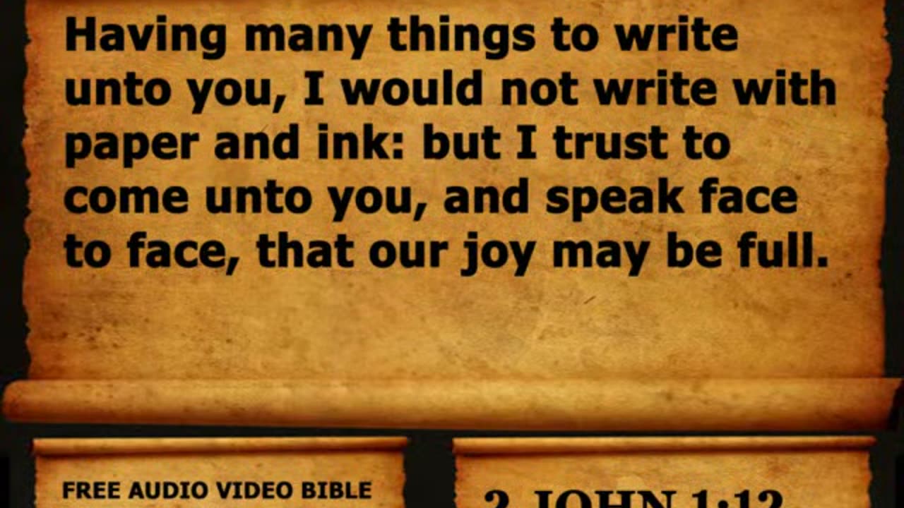 Bible Book 63. 2 John, King James Version (KJV) Read Along Bible